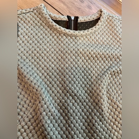 Loft Long Sleeve Swing Short Dress Black/gray - Picture 4 of 10